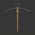Crossbow With Wooden Body Metal Bow Arms And Mechanical Trigger System