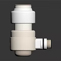 Polished Stainless Steel Multi Layer Cylindrical Industrial Component With Threaded Connector