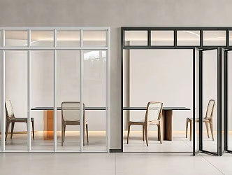 Modern minimalist folding door glass door glass folding door sliding door balcony door narrow frame glass door 3d model