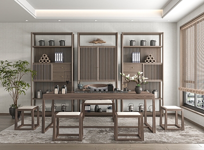 New Chinese Tea Room 3d model