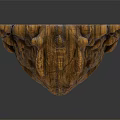 Wooden Dragon Shaped Sculptures With Intricate Carvings And Two Sides Display Design