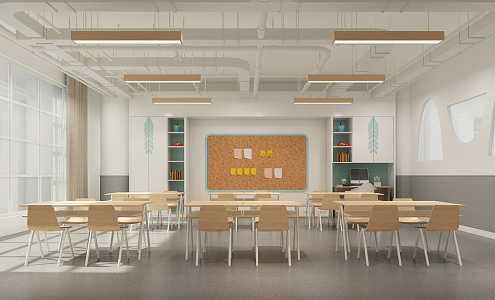 Modern Classroom Kindergarten Classroom 3d model