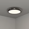 Modern Round Flush Mount Ceiling Light With White Illumination And Sleek Metal Frame 3d model