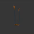 Brass Kitchen Hanging Rack With Double Hooks Square Base And Elegant Modern Design