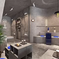 Quiet Milk Tea Shop 3d model