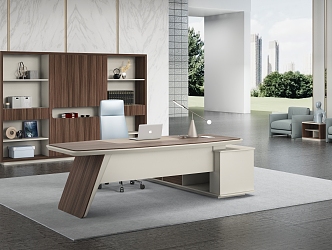 Modern Office Desk and Chair 3d model