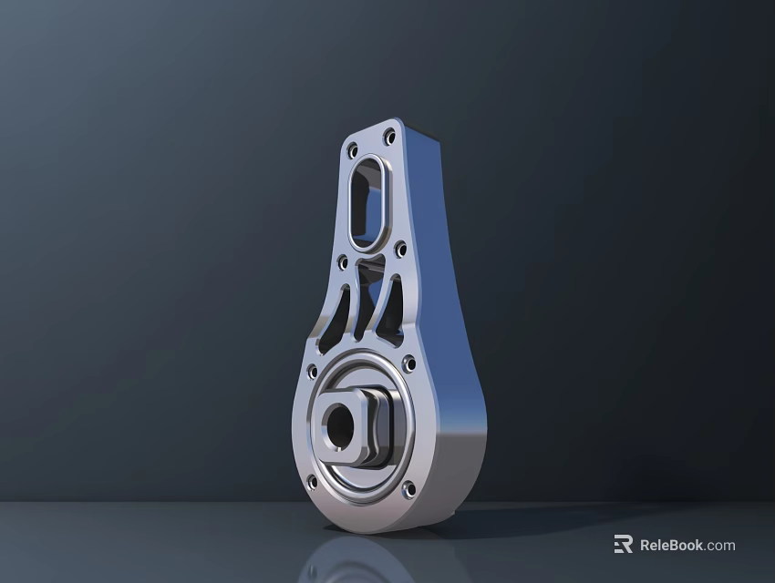 Smart Machine Precision Engineered Metallic Component With Holes And Geometric Design 3d model 