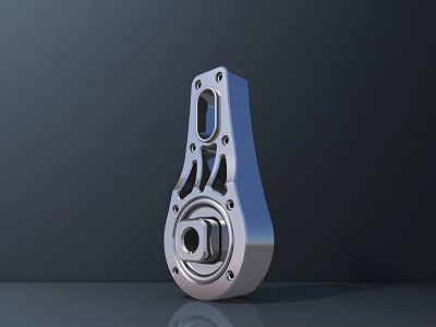 Smart Machine Precision Engineered Metallic Component With Holes And Geometric Design 3d model