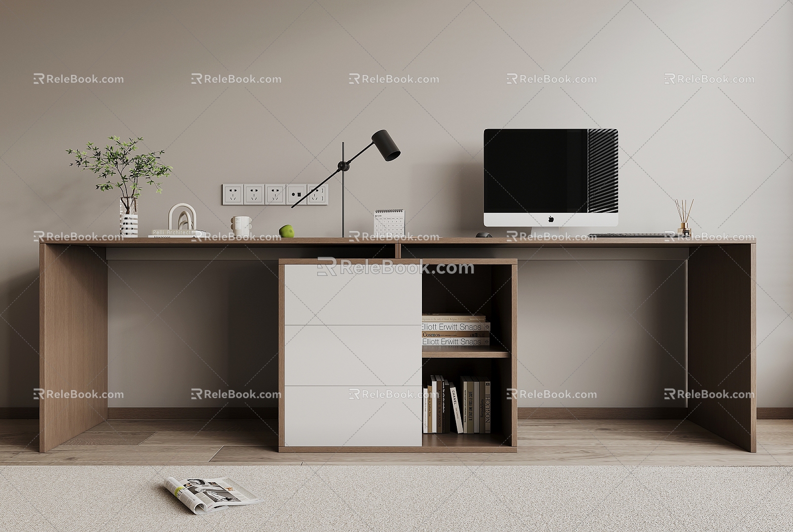 Modern Desk 3d model