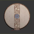 Traditional Yurt Architecture Circular Structure With Red Top Opening Ornate Patterns And Red Door
