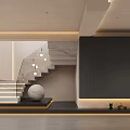 Modern Duplex Living Room With Open Space Recessed Lighting And Arched Bookshelf