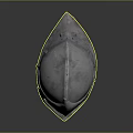 Medieval Knight Helmet Featuring Shiny Silver Metallic Finish and Decorative Side Protrusions