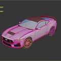 Silver Modern Sports Car Featuring Sleek Body Design Rear Spoiler Alloy Wheels And Shiny Surface