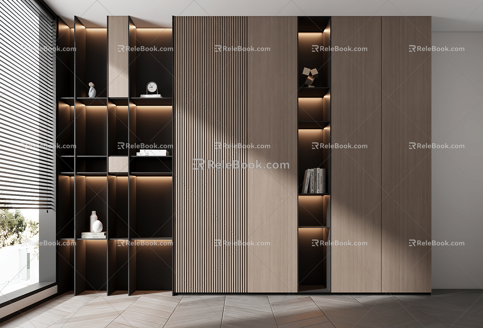 Modern Decorative Cabinet Decorative Cabinet Bookcase 3d model