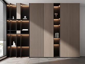 Modern Decorative Cabinet Decorative Cabinet Bookcase 3d model