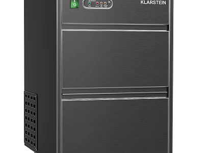 KLARSTEIN Ice Maker Black Stainless Steel Household Appliance With Control Panel 3d model