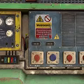 Green Industrial Mobile Equipment Featuring Control Panel Wheels And Ventilation 3d model