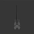 Scale Military Artillery Model Featuring Large Barrel Tracked Base And Detailed Structure