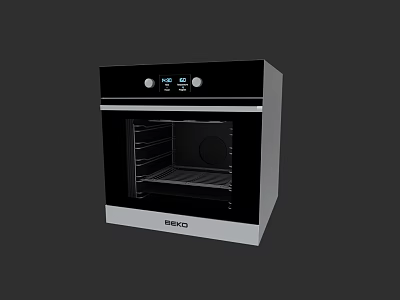 Modern BRONCO Oven Kitchen Appliance With Digital Control And Glass Door 3d model
