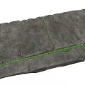 Natural Stone Wood Planks with Green Grout Lines for Outdoor Flooring