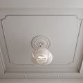 French ceiling modern ceiling square ceiling creative chandelier French lamp panel 3d model