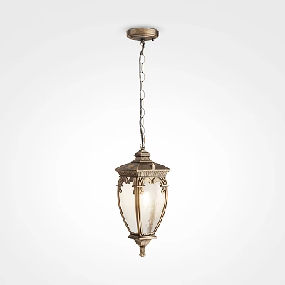 Classic Metal Chandelier With Intricate Carvings And Frosted Glass Shade Design 3d model