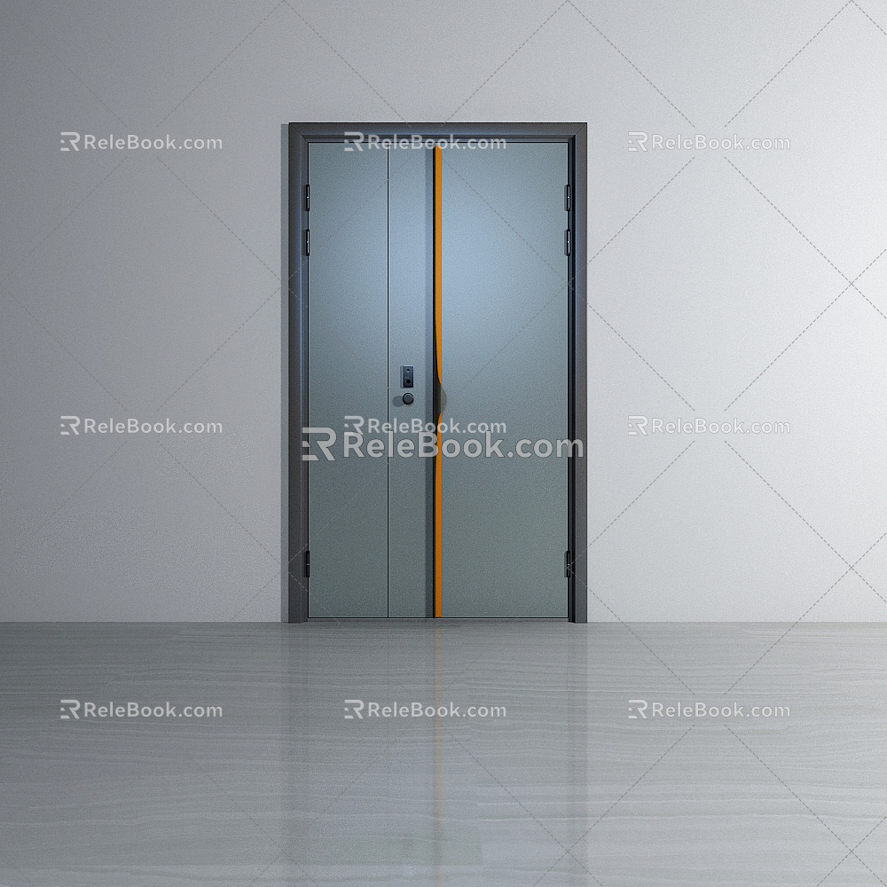 Modern child-mother door 3d model