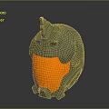 Metallic Helmet With Spiked Top Angular Design And Orange Transparent Visor