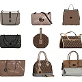 Stylish Handbags Assortment With Various Styles Colors Shapes And Leather Details