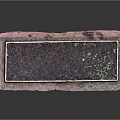 Rectangular Planter Box With Pink Border Dark Soil And Green Plants 3d model