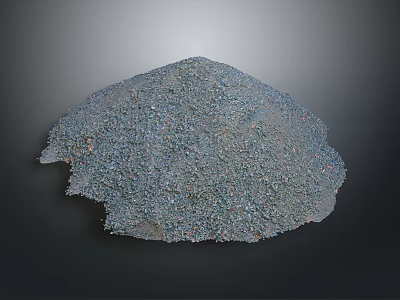 Gray Industrial Material Sample Featuring Fine Mineral Particles And Textured Surface 3d model