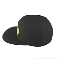 Black Snapback Hat with Flame Design and THRASH METAL Lettering 3d model