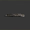 Detailed Snowy Terrain Model Featuring Forest Dirt Road And Small Cabin