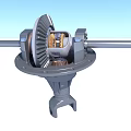 Industrial Mechanical Equipment With Precision Geared Mechanism And Dimensional Details