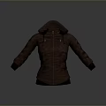 Casual Brown Hooded Leather Jacket With Zipper Closure And Pockets For Everyday Wear