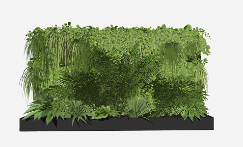 Modern Green Plant Wall Plant Wall 3d model