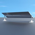 Photovoltaic Solar Panel With Metal Support Frame For Renewable Power Production