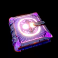 Magical Fantasy Book With Glowing Cover Circular Pattern And Purple Pink Aura