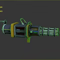 Futuristic Plasma Cannon Weapon With Metallic Structure Control Panel And Glowing Blue Accents
