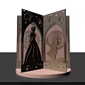 Romantic Photo Spot With Couple Silhouettes Laser Cut Design And Illuminated Shell Motifs