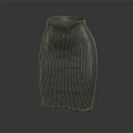 Dark Blue Fitted Women's Skirt With Front Zipper And Smooth Fabric Design