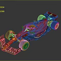 Red F1 Race Car With Shell Mission Winnow Logos And Streamlined Design