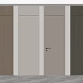 Modern Minimalist Flush Doors With Different Colors Wooden Texture And Metal Handles