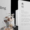 Welcome to Our Wedding Invitation with Floral Wreath and Small Bottles