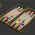 billiard pool table pool cue billiard rack billiard table items 3d model
