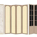 New Chinese-style screen partition hollow carved partition 3d model