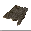 Dried Plant Bark With Natural Dark Texture And Rough Surface