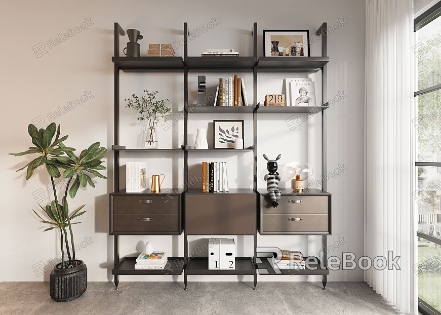 Bookshelf Minimalist Bookshelf Storage Rack model