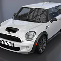 White Sporty Compact Car With Black Accents Alloy Wheels And Front Grille