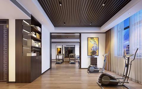 New Chinese Gym 3d model